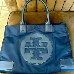 Tory Burch Blue Tote Bag